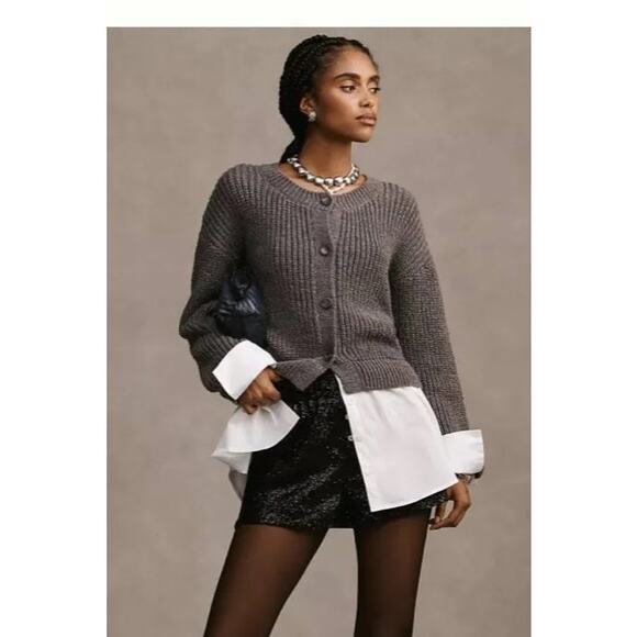 Anthropologie Twofer Cardigan Sweater Size XXS - Picture 1 of 11